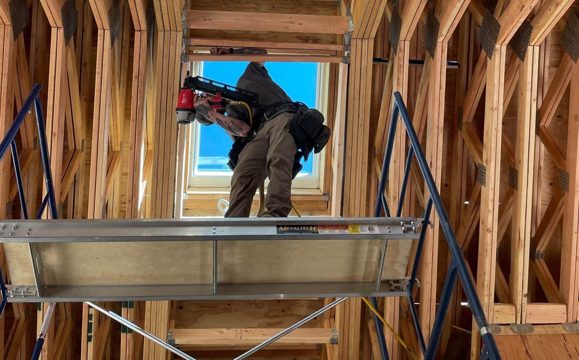 Swanson Built working on a roof home remodeling in Incline Village