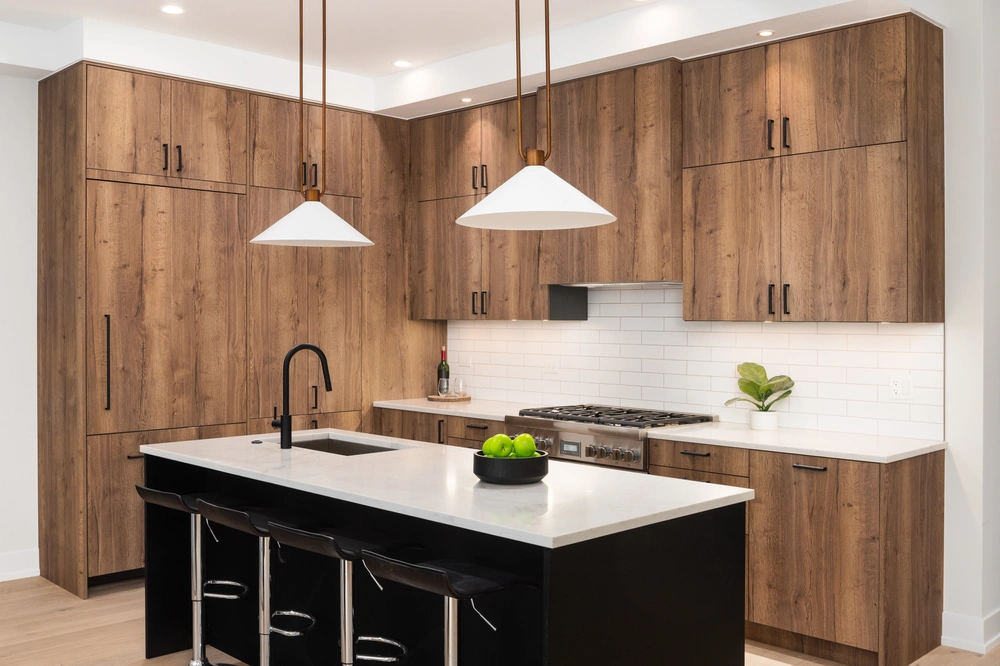 Handcrafted custom cabinetry with ample storage for a kitchen remodel in Reno.