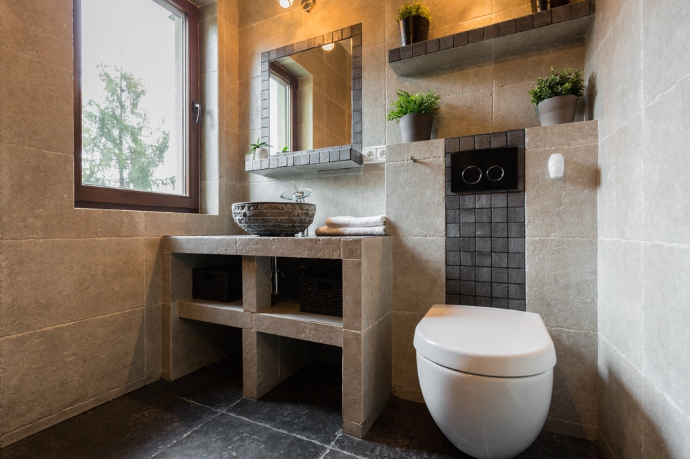 Modern toilet bathroom remodel in Reno 